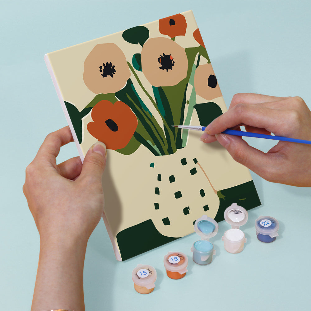Blumensymphonie – Malen nach Zahlen