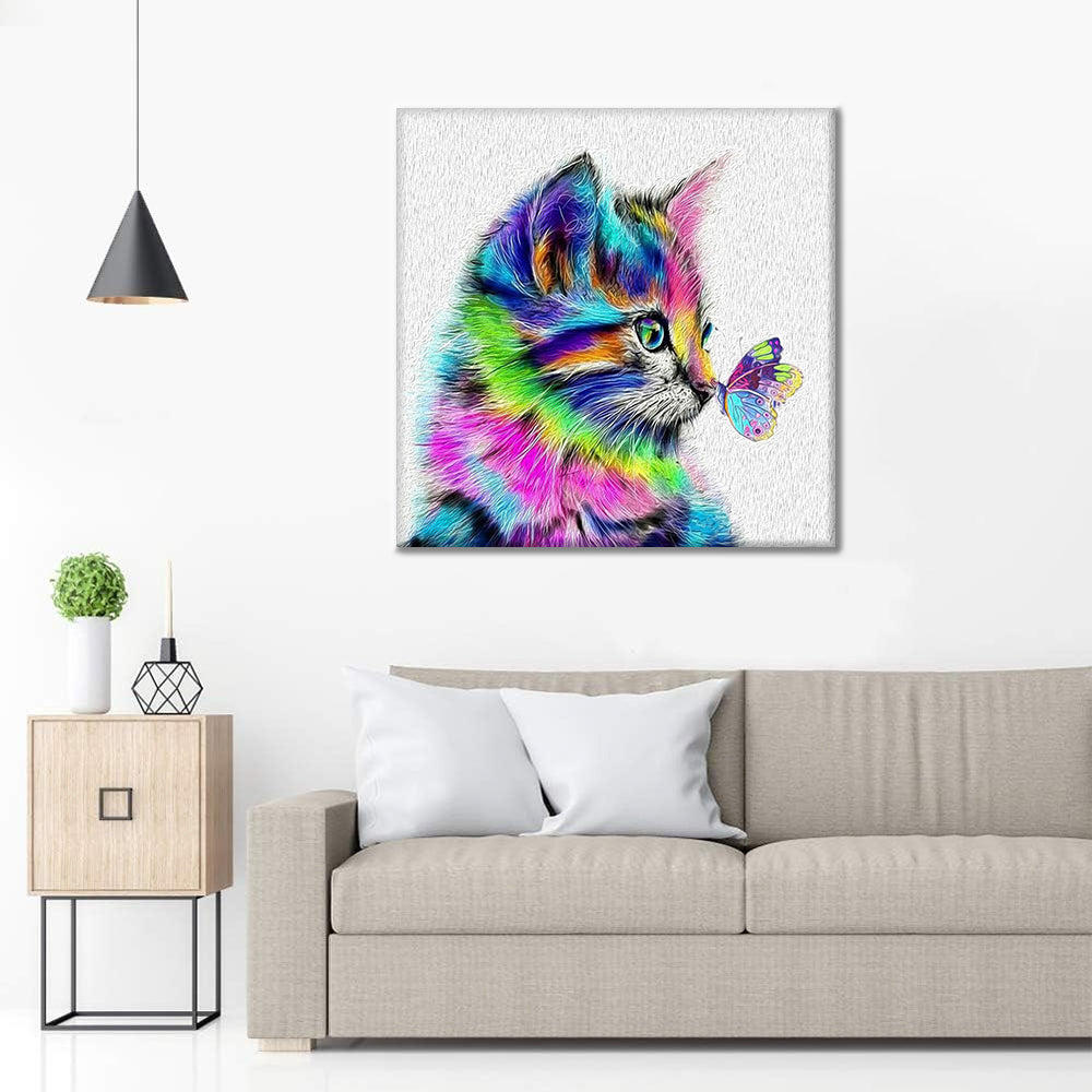 Gatos y mariposas – Pintar por números