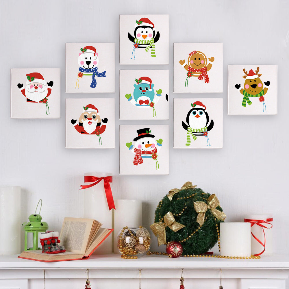 Animales navideños – pintar por números