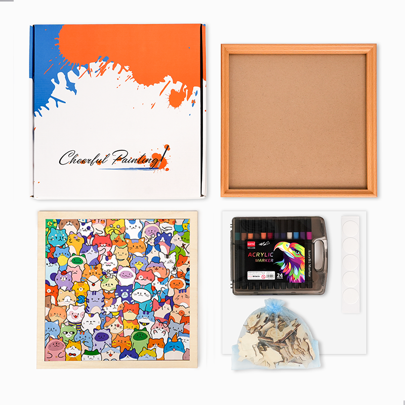 Beastly Bunch – Ausmalpuzzle aus Holz