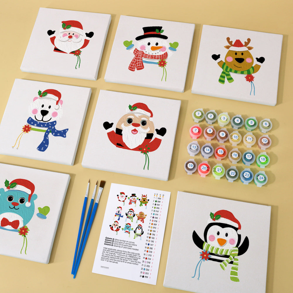 Animales navideños – pintar por números