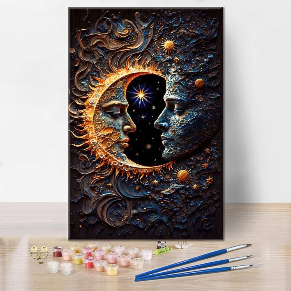 Armonía Celestial Sol y Luna Solar – Pintar por Números