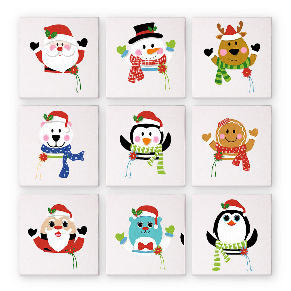 Animales navideños – pintar por números