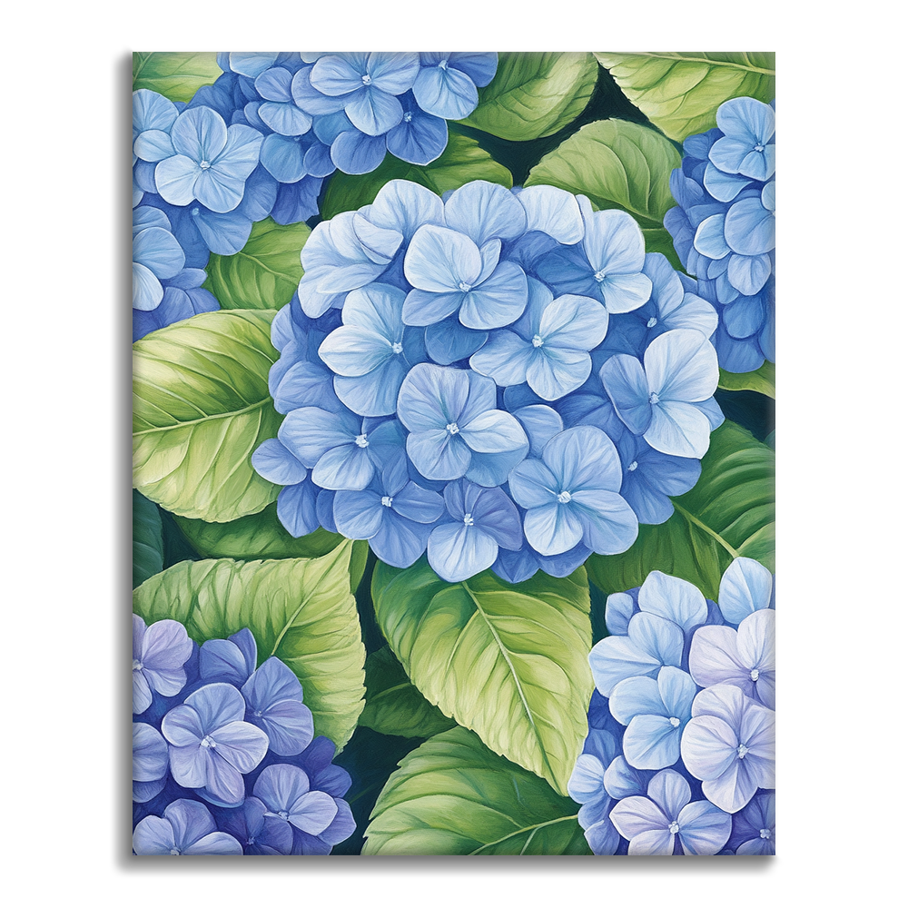 Clustered Hortensien: Dekoratives Motiv – Malen nach Zahlen – Cheerful painting®(DE)