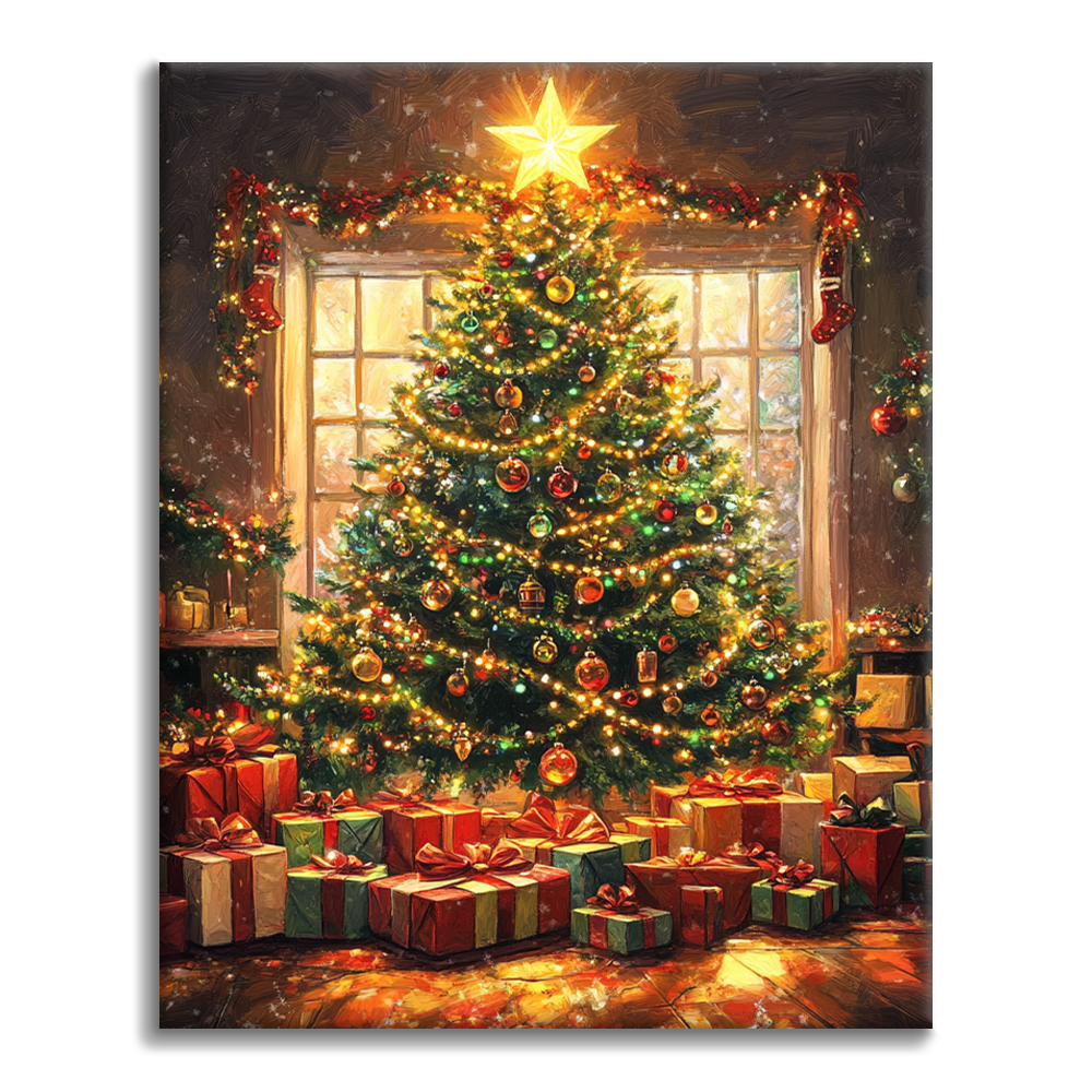 Kerstboom – schilderen op nummer