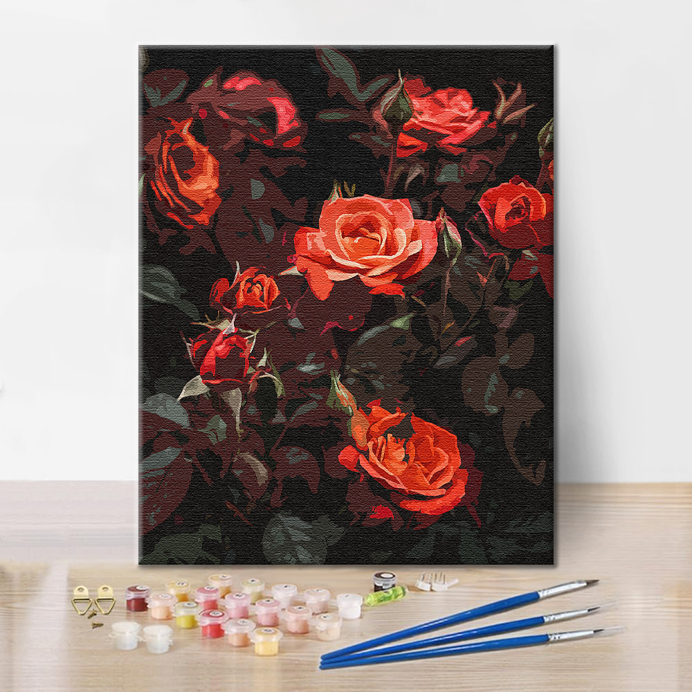 Crimson Elegance – Schilderen op nummer