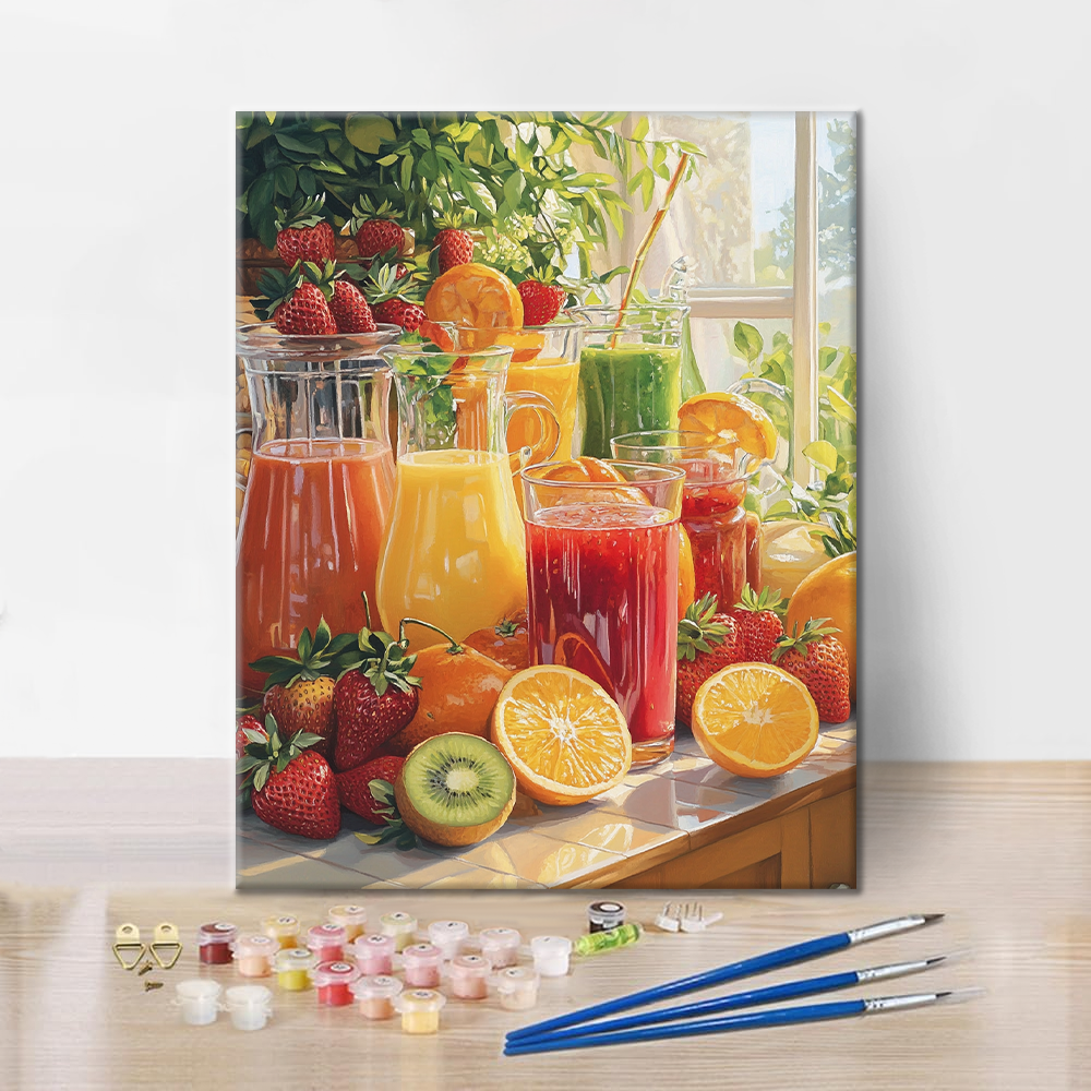 Zumos de cocina al sol – pintar por números