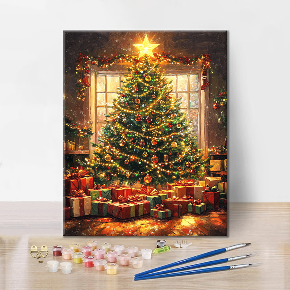 Kerstboom – schilderen op nummer