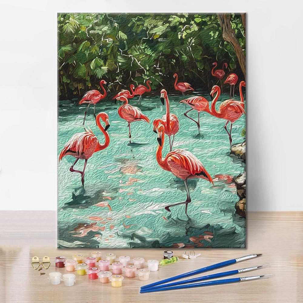 Flamingos – Malen nach Zahlen