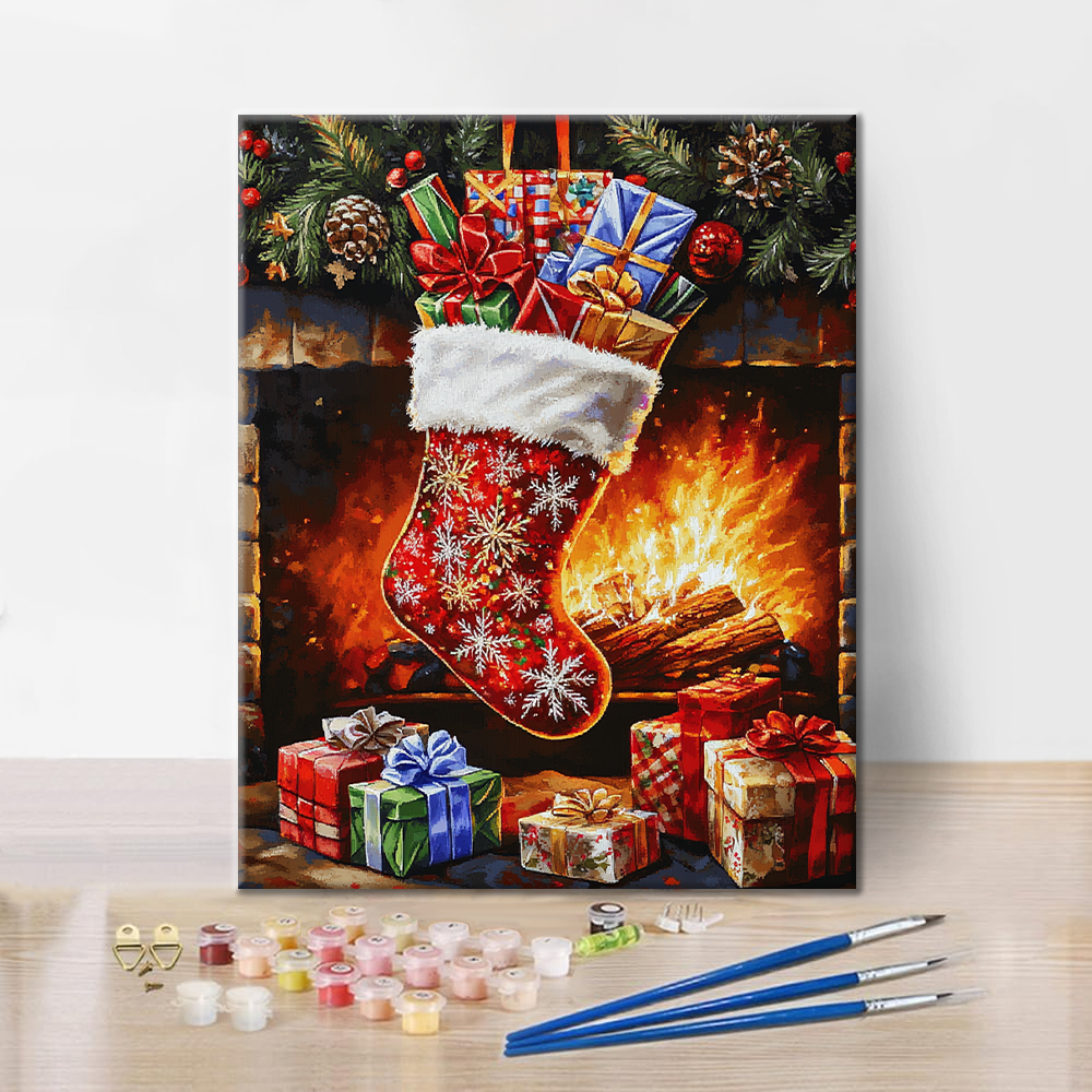 Kerstsok – Schilderen op nummer