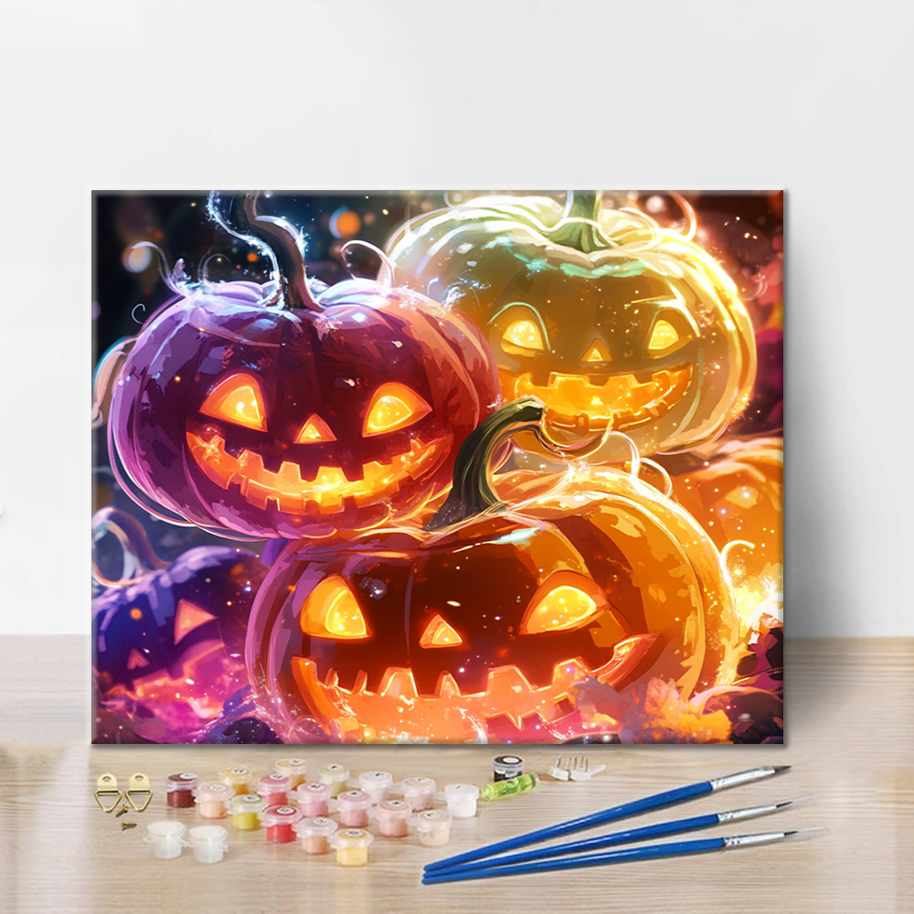 Linterna de calabaza – Pintar por números