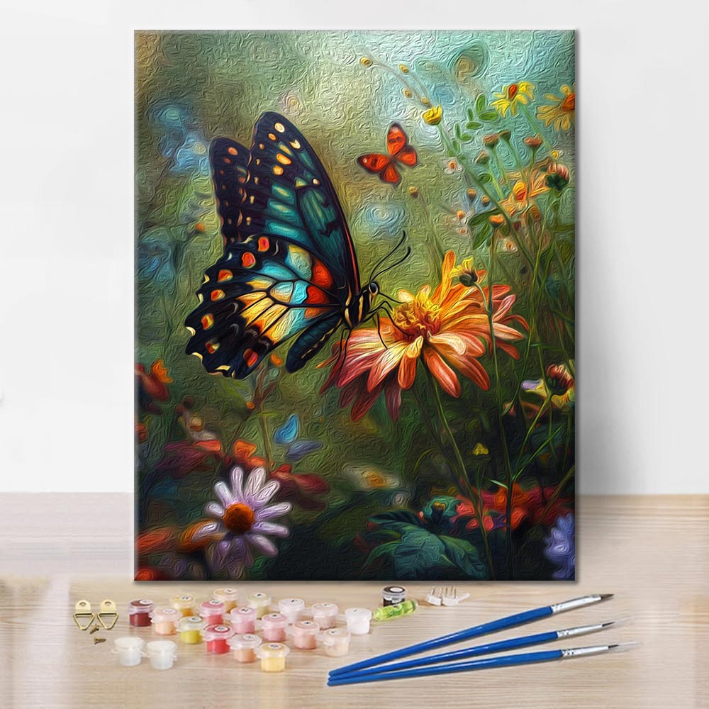 Mariposa de colores – pintar por números