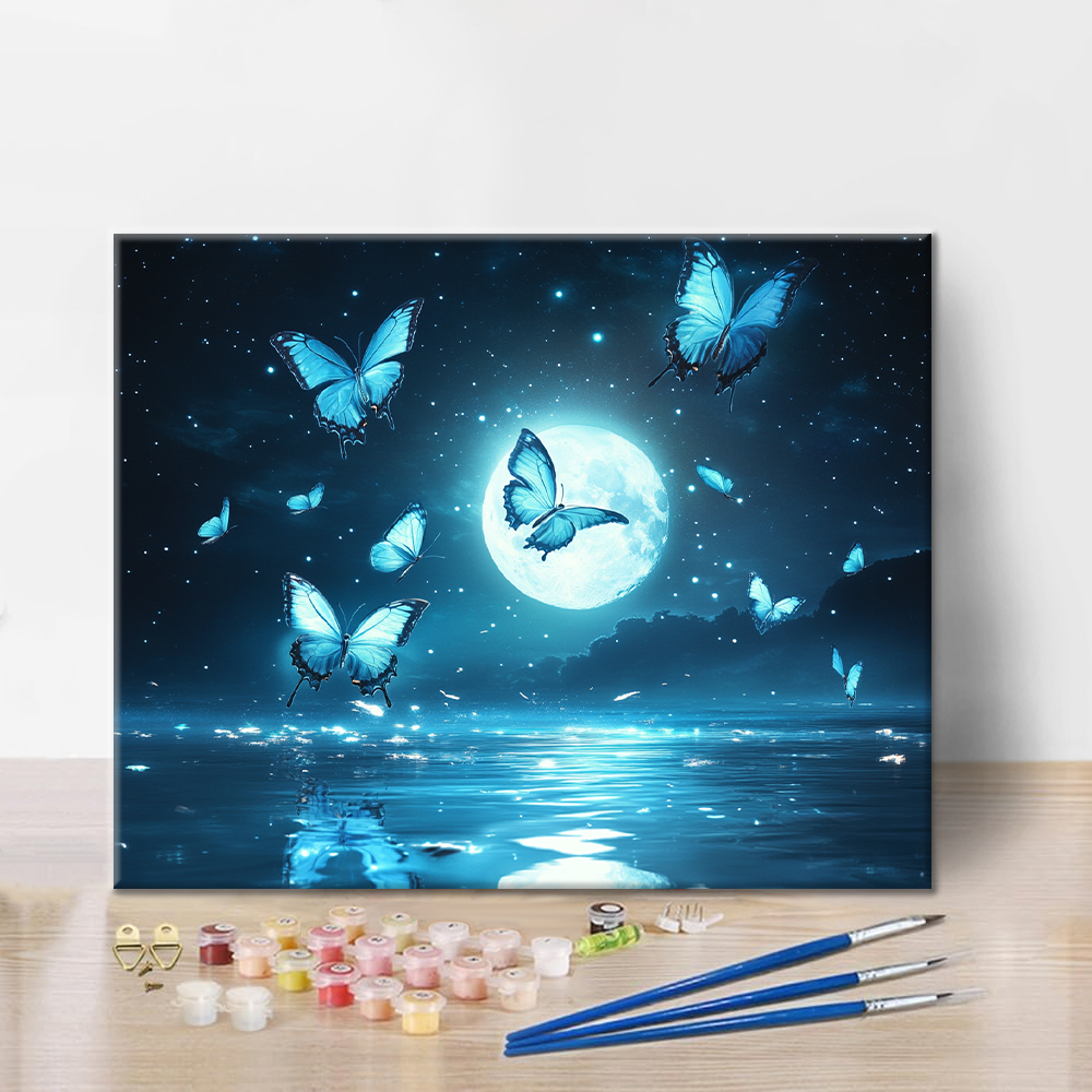 Mariposa a la luz de la luna – Pintar por números