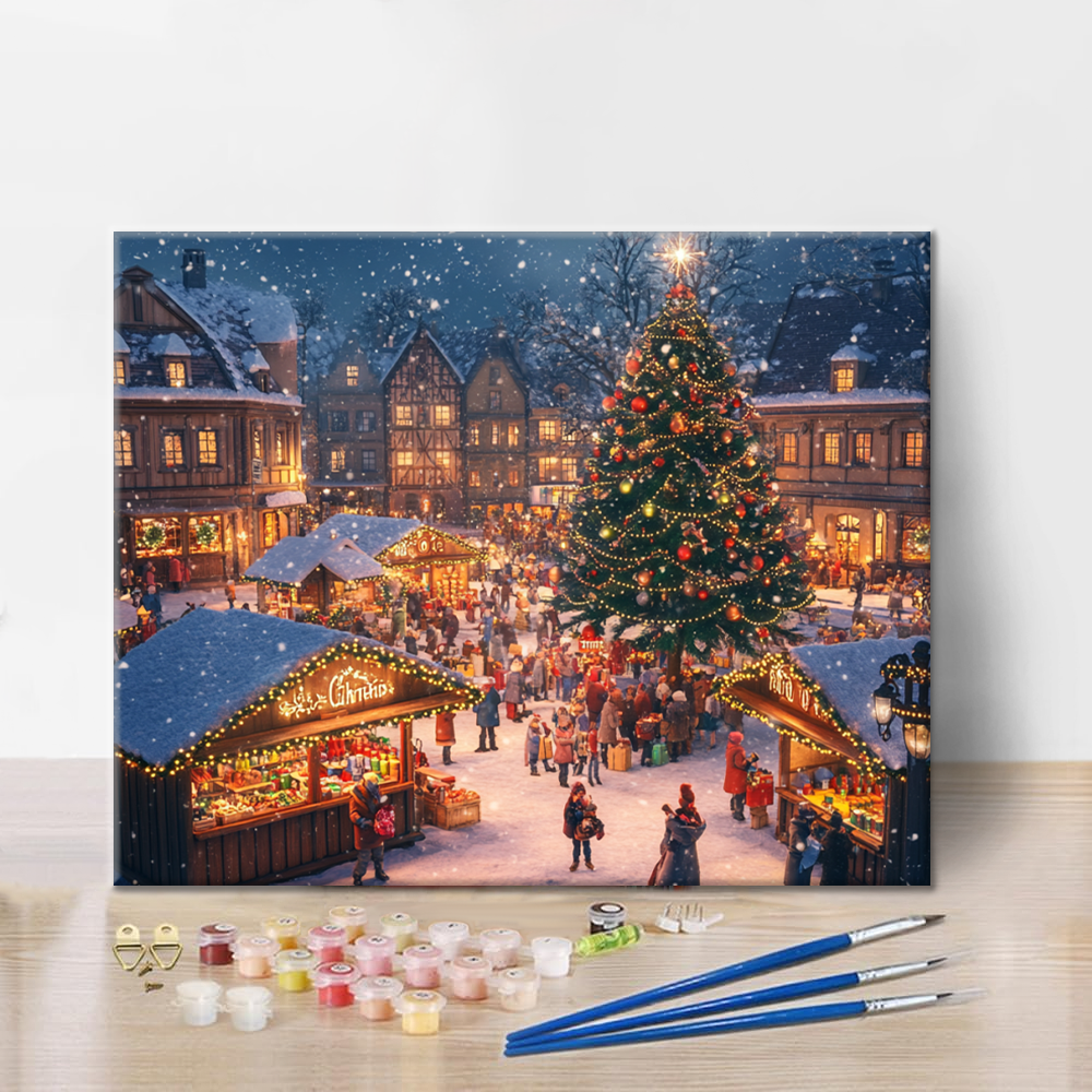 Kerststad – Schilderen op nummer