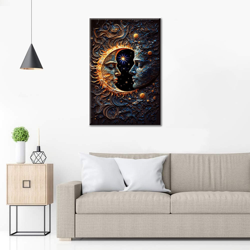 Armonía Celestial Sol y Luna Solar – Pintar por Números