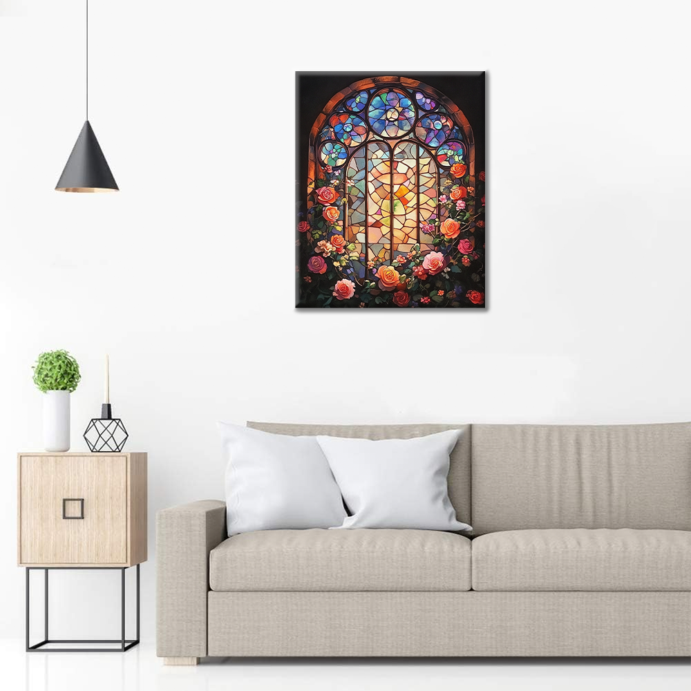 Ventana florida – Pintar por números
