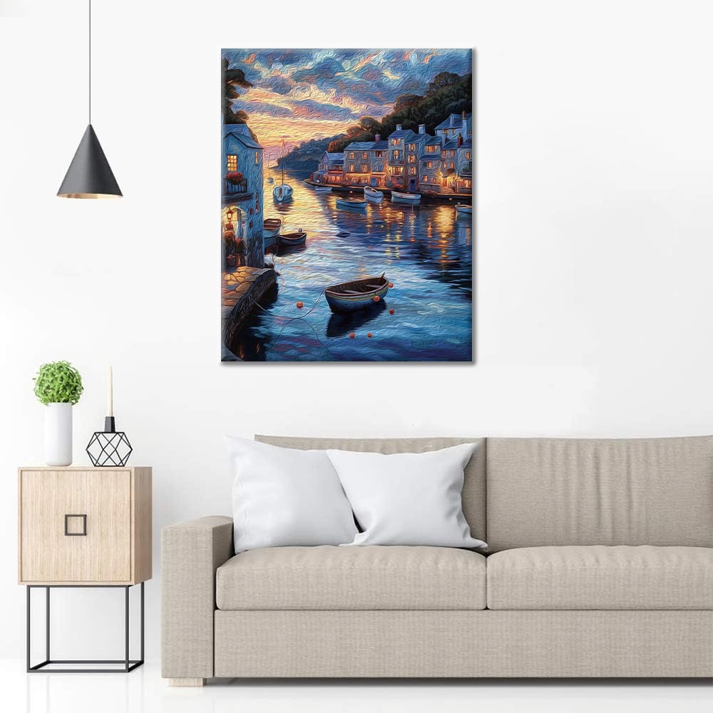 Ciudad al atardecer – Pintar por números