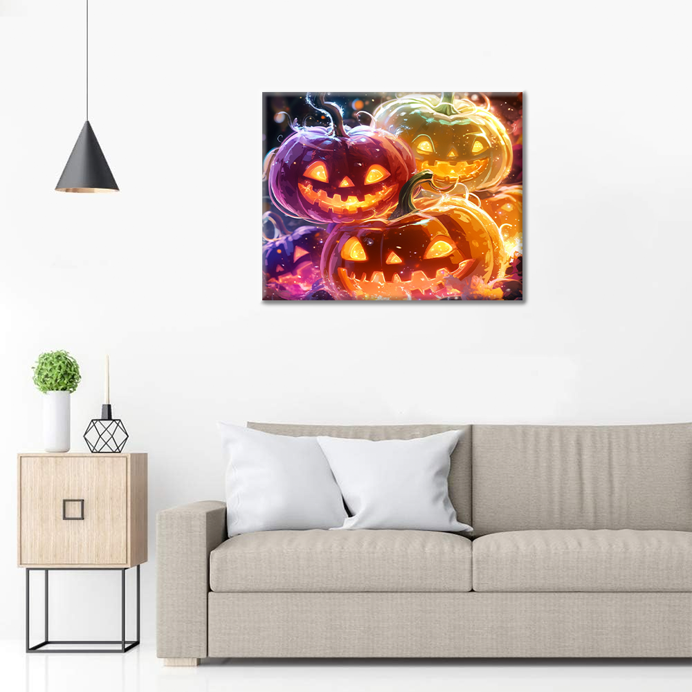 Linterna de calabaza – Pintar por números