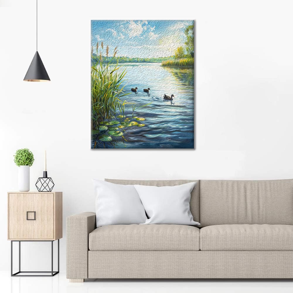 Blauwgroen – Schilderen op nummer