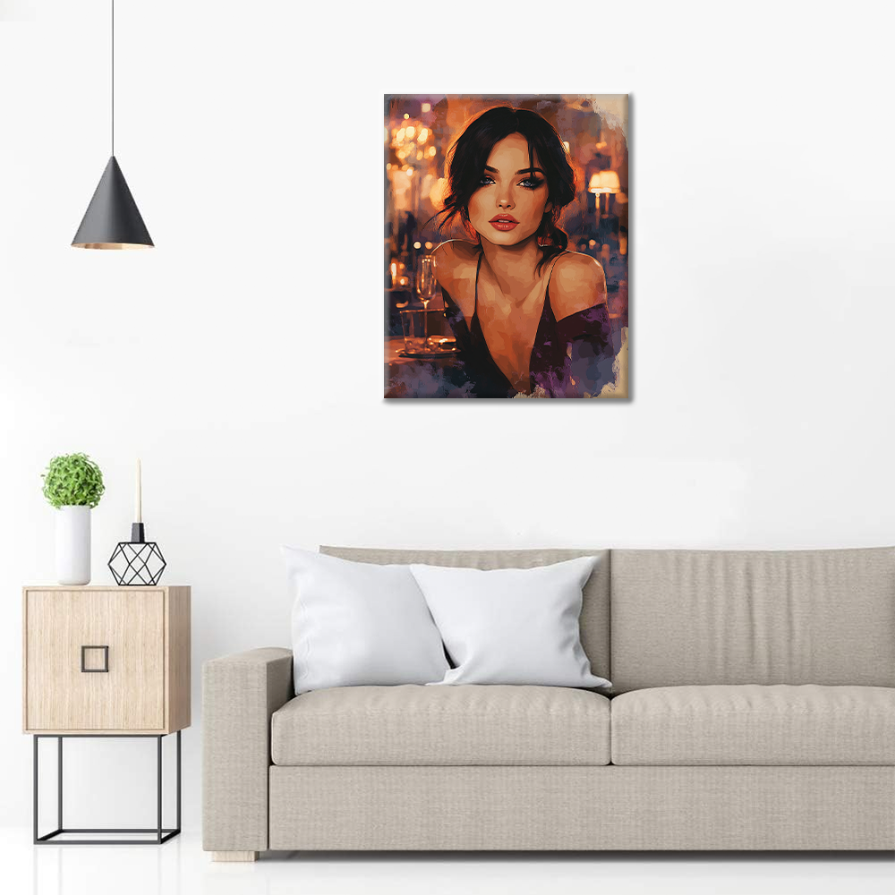Elegancia de noche – pintar por números