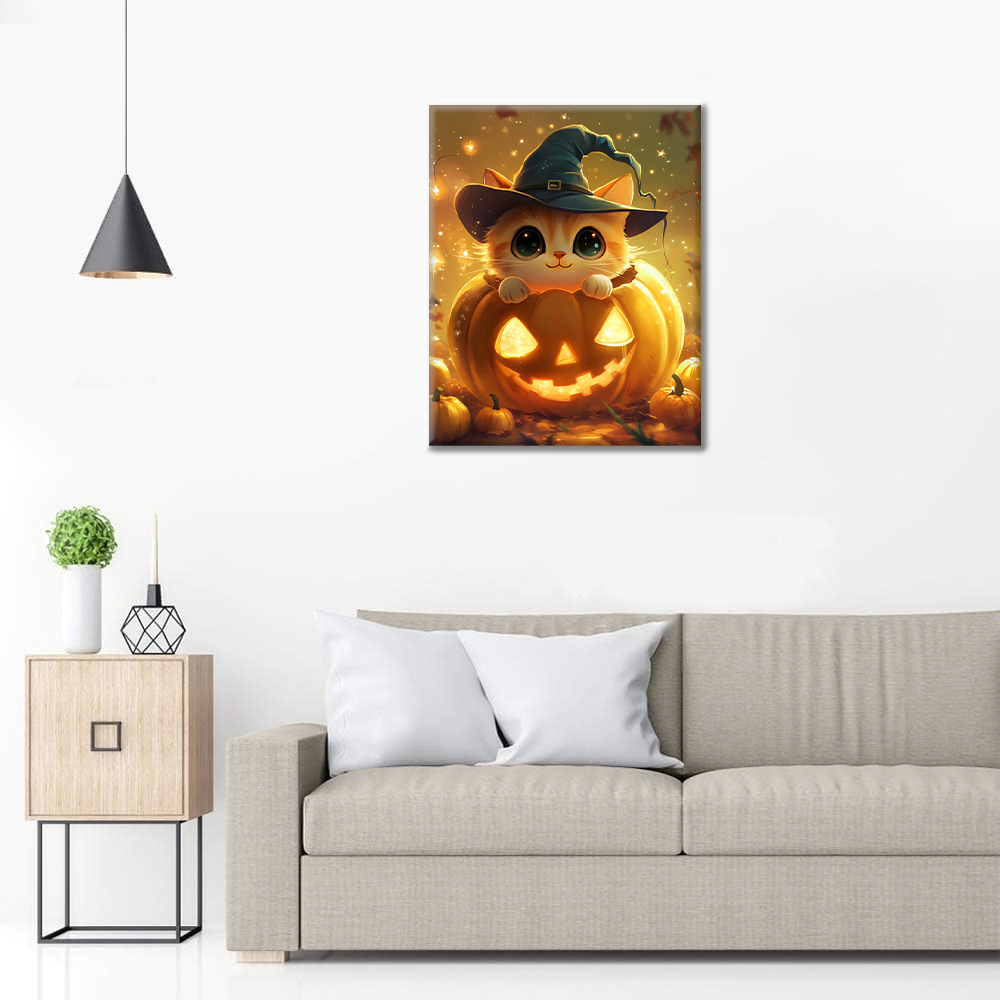 Gatitos Calabaza – Pintar por Números