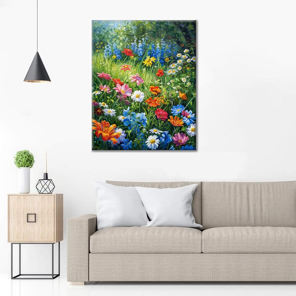 Flores silvestres al costado de la carretera – pintar por números