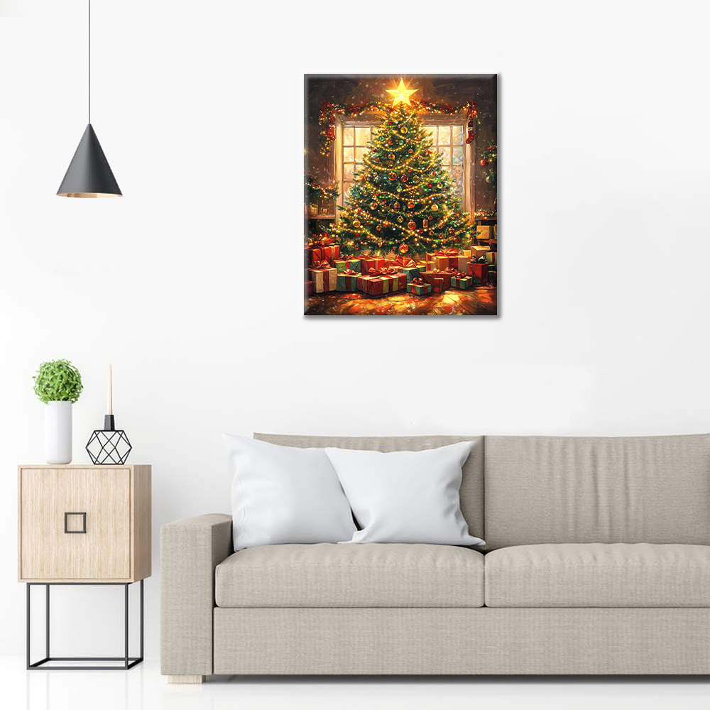 Kerstboom – schilderen op nummer