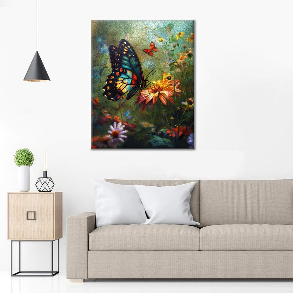 Mariposa de colores – pintar por números