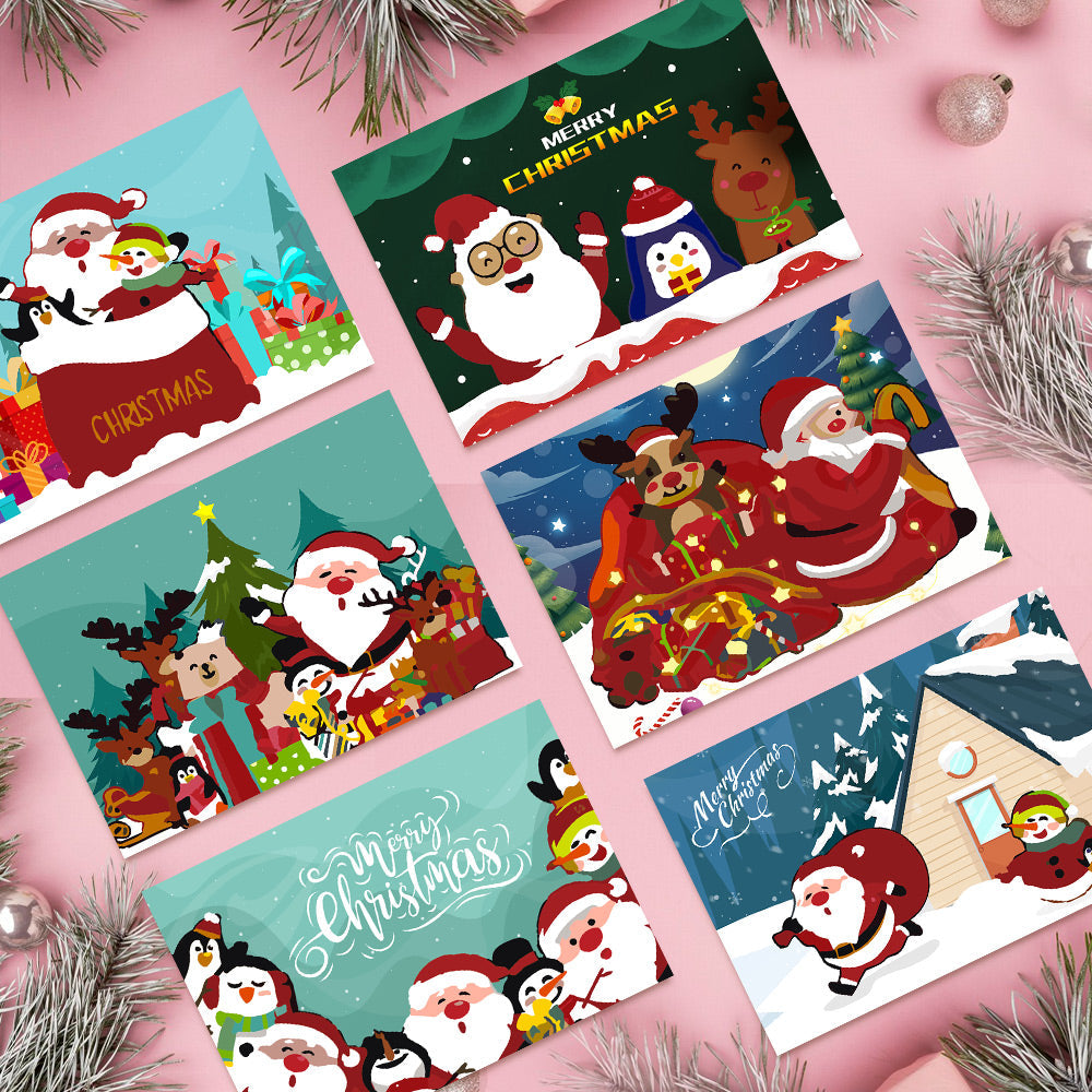Kerstkaart II – Schilderen op nummer