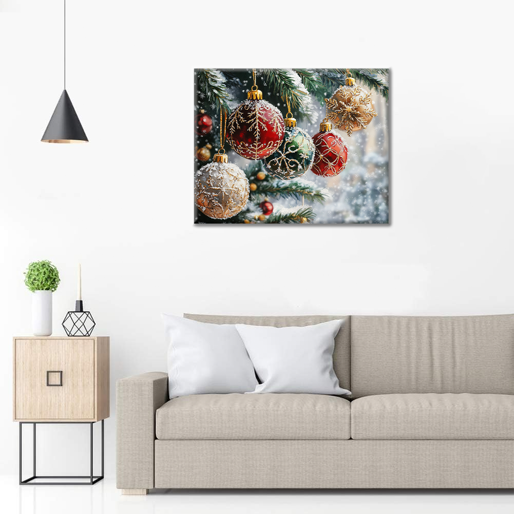 Kerstballen – schilderen op nummer