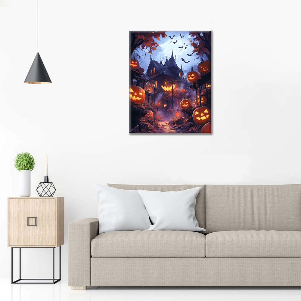 Castillo de calabaza – Pintar por números