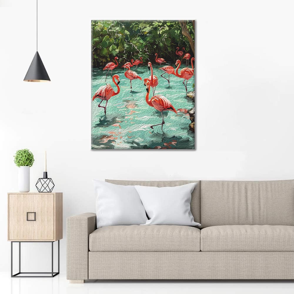 Flamingos – Malen nach Zahlen