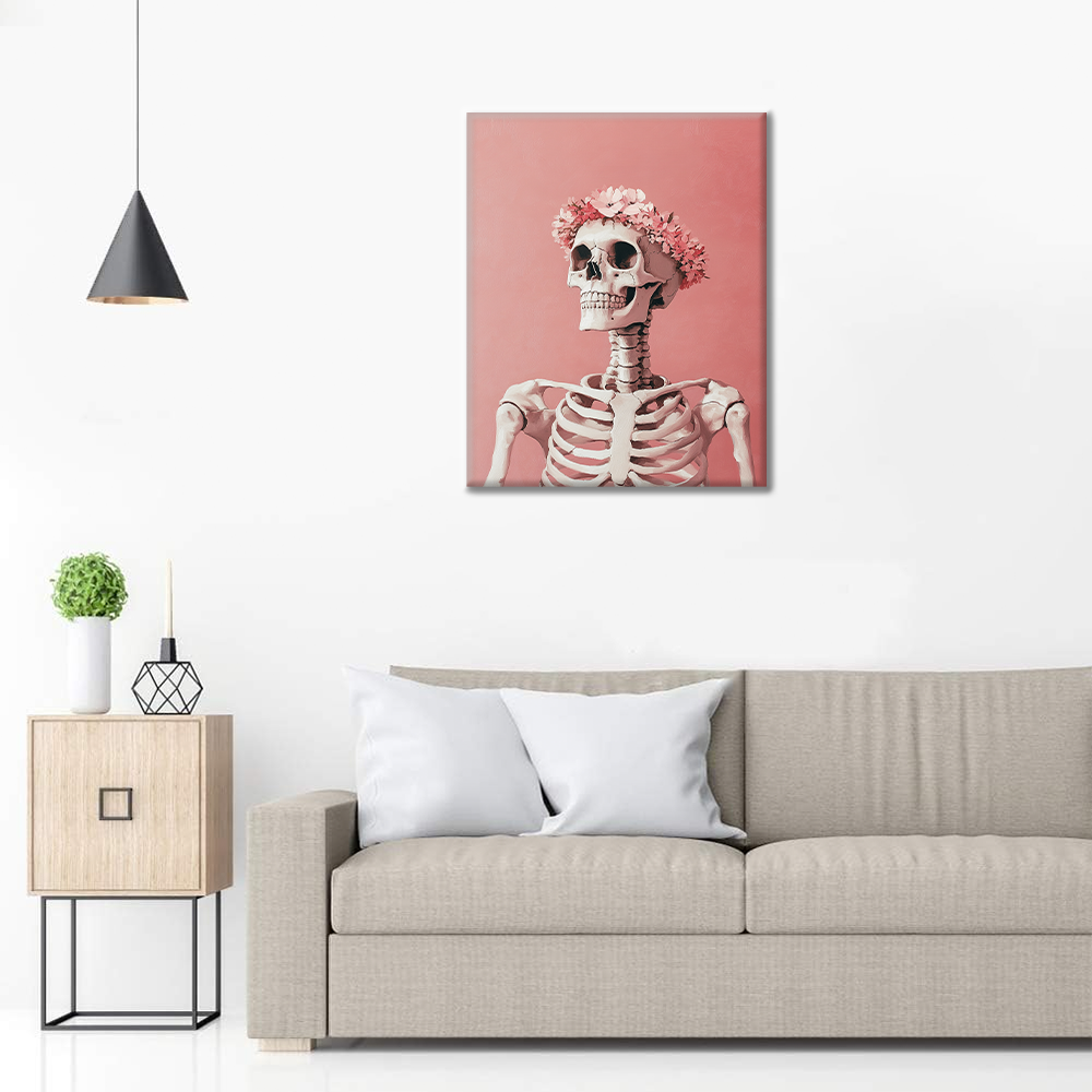 Flor y calavera – pintar por números