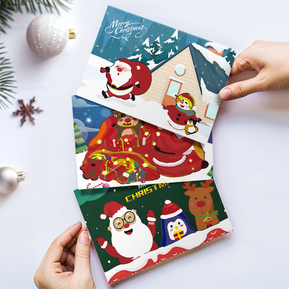 Weihnachtskarte II – Malen nach Zahlen