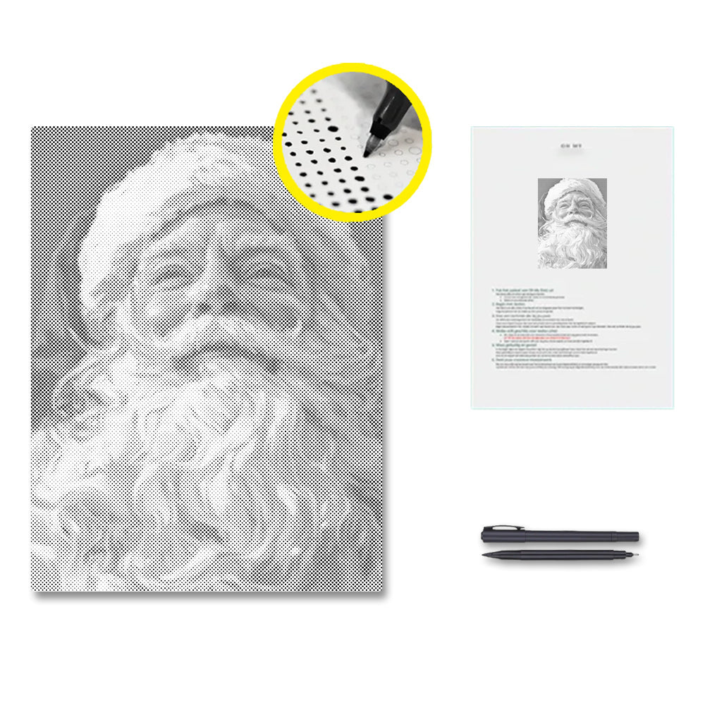 Der freundliche Weihnachtsmann – Punktmalerei