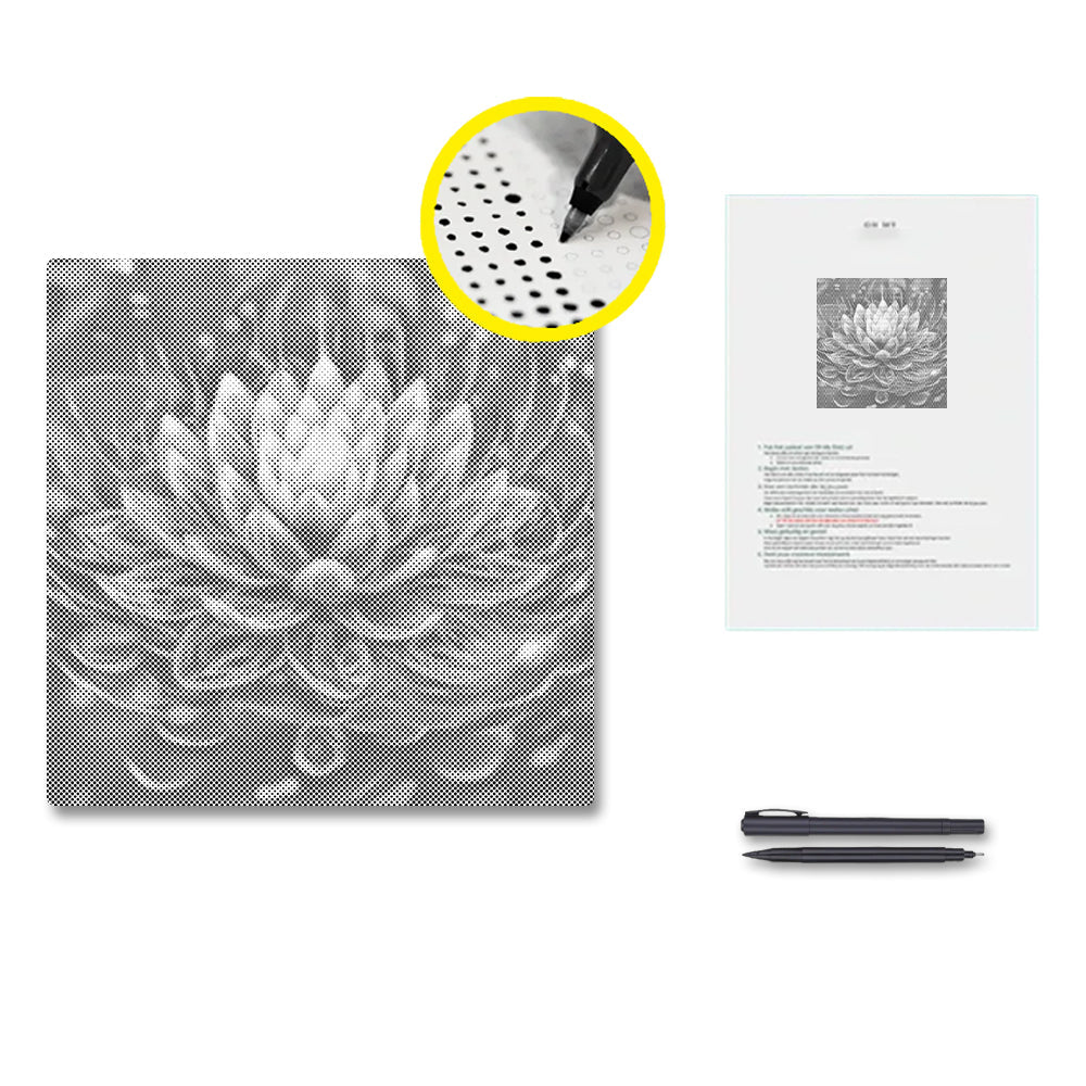 Mystische Lotusblume – Punktmalerei