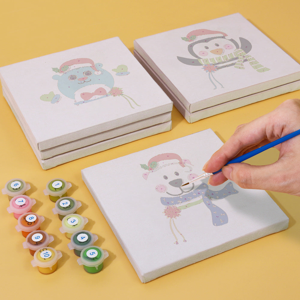 Animales navideños – pintar por números