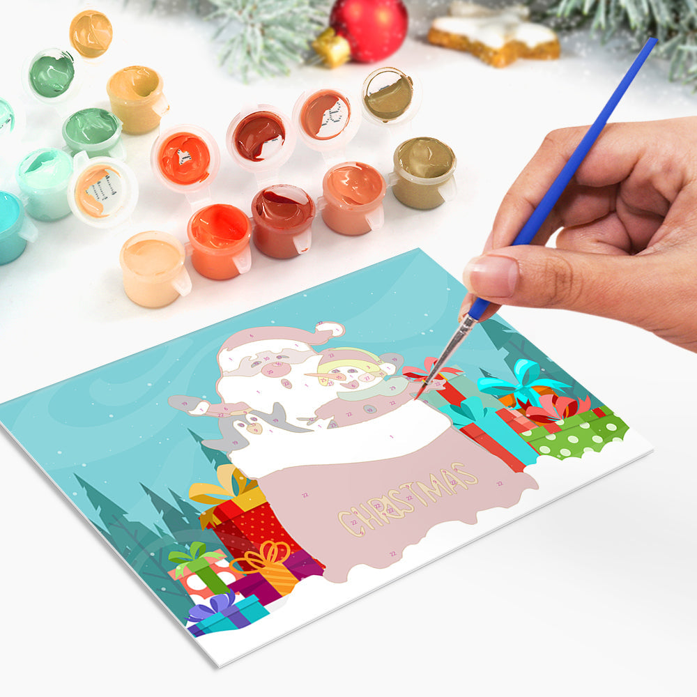 Weihnachtskarte II – Malen nach Zahlen