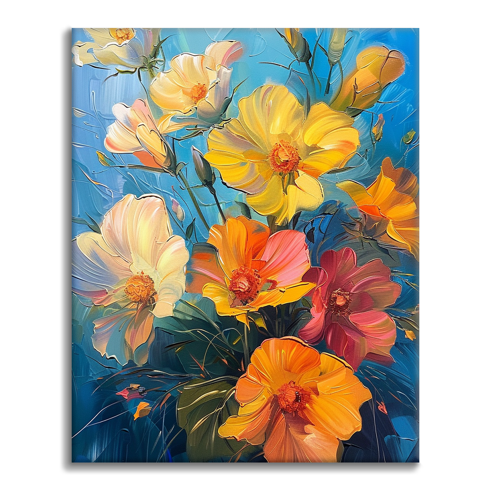 Mooie bloemen - schilderen op nummer
