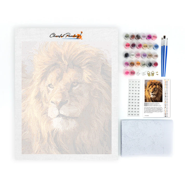 Leones africanos gigantes - Pintura por números