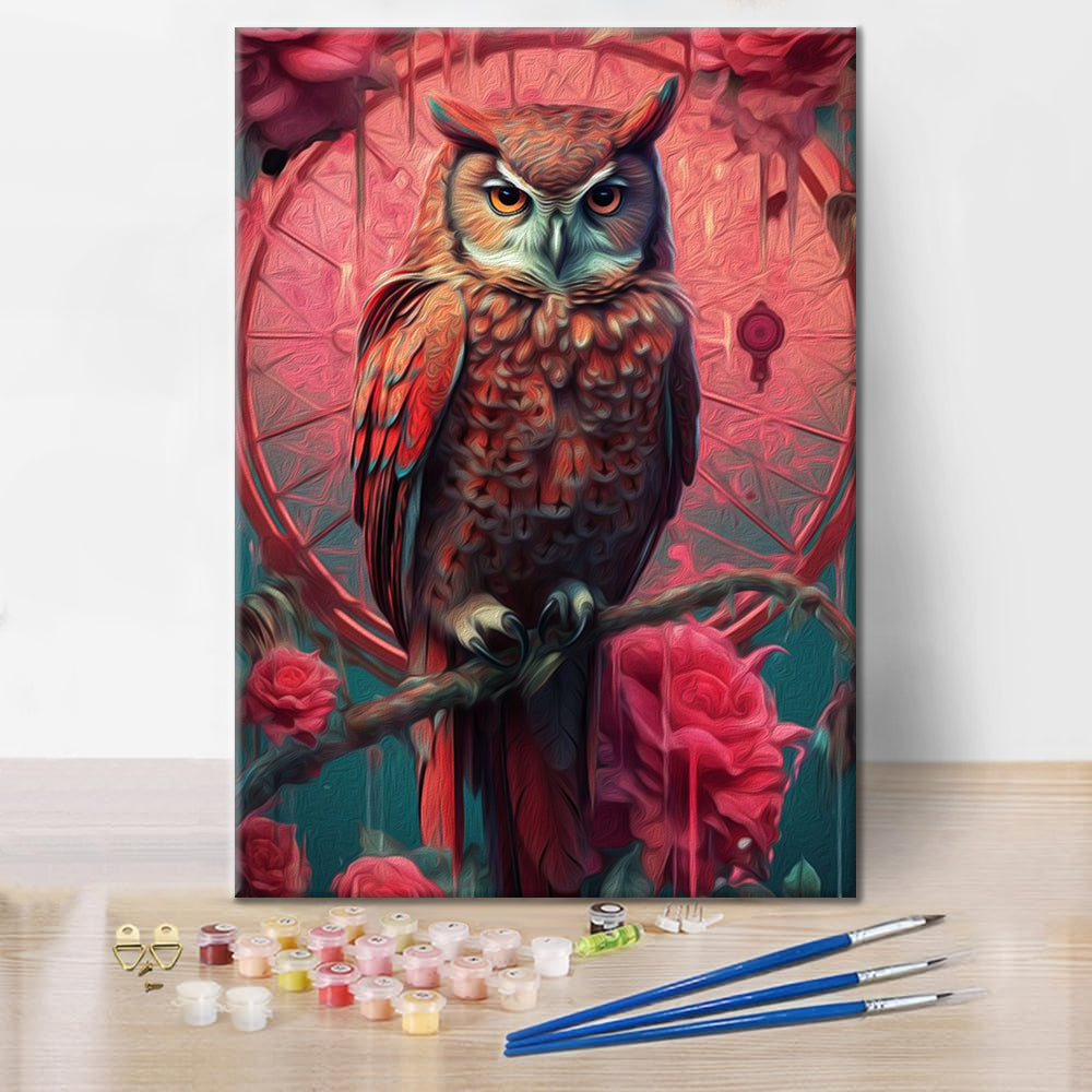 Un búho - pintar por números