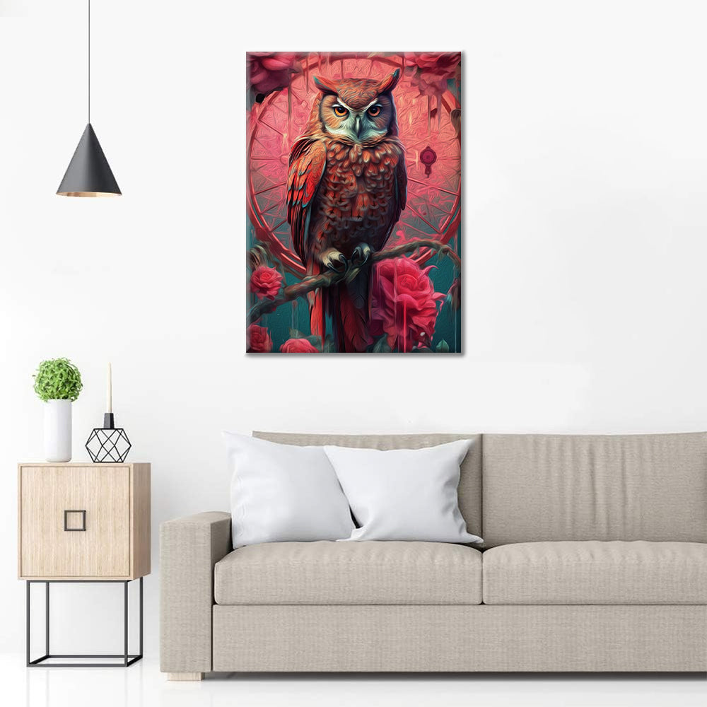 Un búho - pintar por números