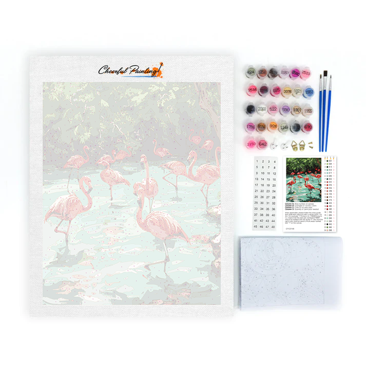Flamingos – Malen nach Zahlen