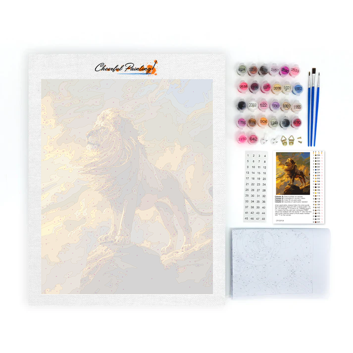 León majestuoso – Pintar por números