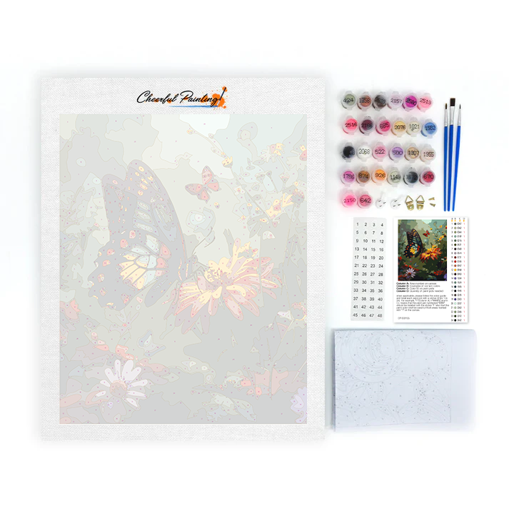 Mariposa de colores – pintar por números