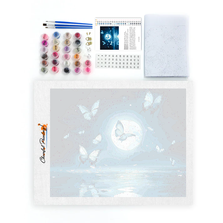 Mariposa a la luz de la luna – Pintar por números