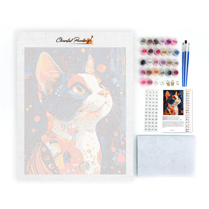 Calico Katze – Malen nach Zahlen