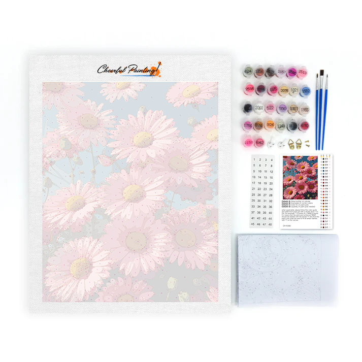 Hermosas flores - pintar por números