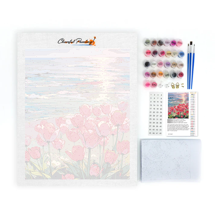 Ilustración en acuarela del Mediterráneo - pintura por números