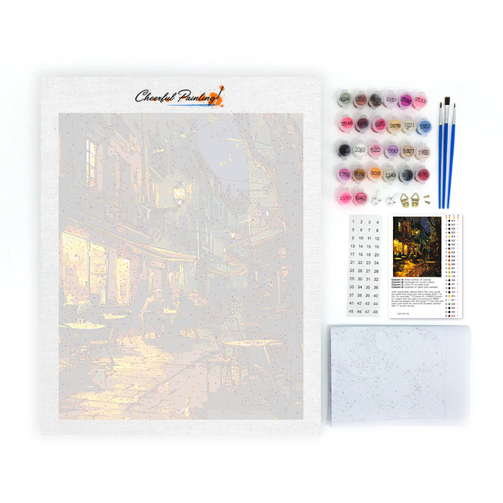 Café de la esquina - Pintar por números